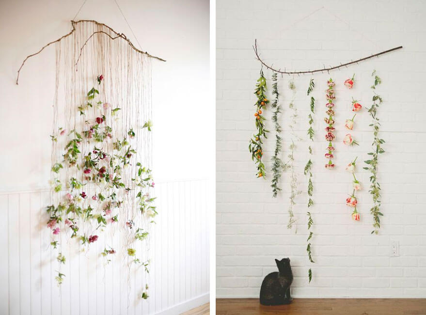 huella Fuente Decremento Ideas muy originales para decorar las paredes con flores - Noveno Ce